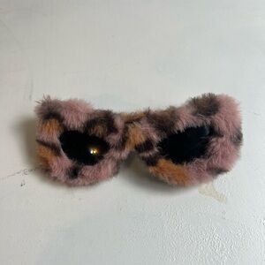 Faux Fur Leopard Print Sunglasses